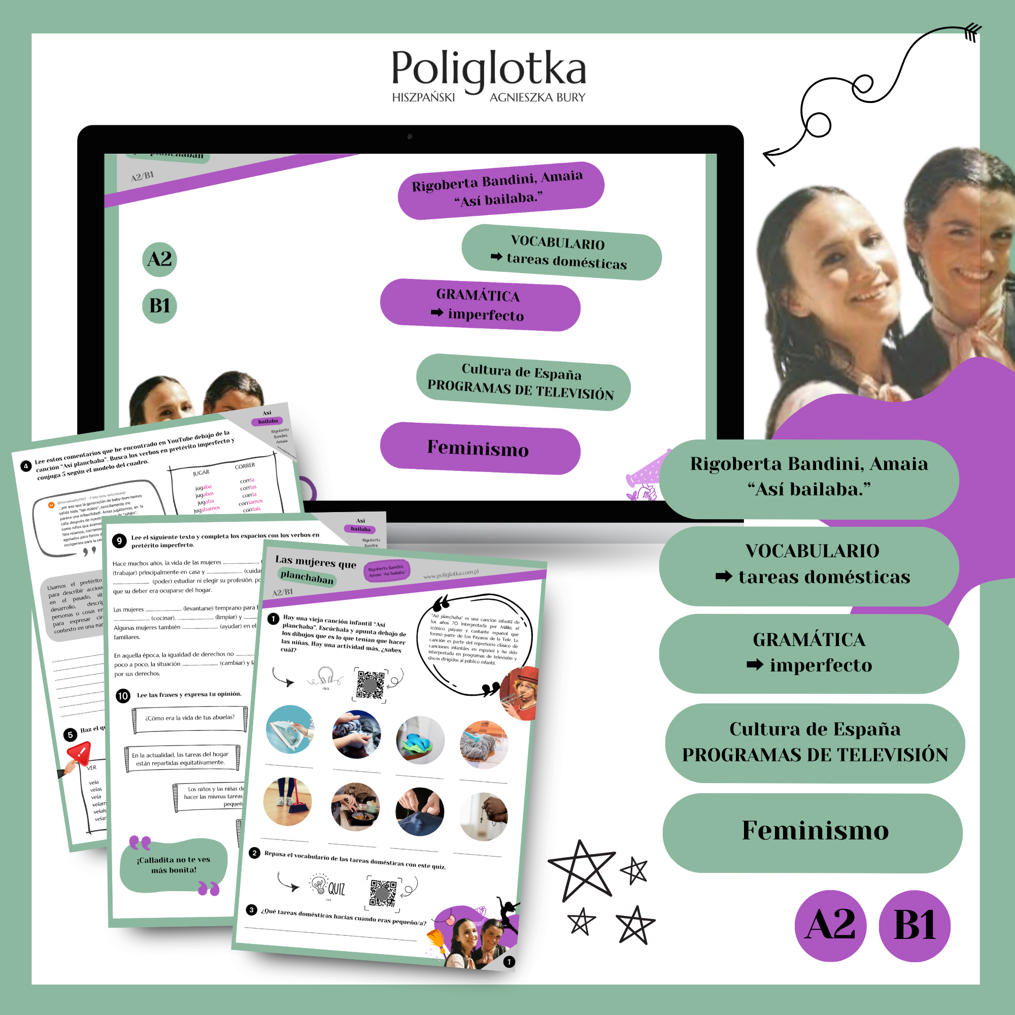 PACK 8 cuadernillos CANCIONES + GRAMÁTICA materiales didácticos para aprender español - obrazek 9