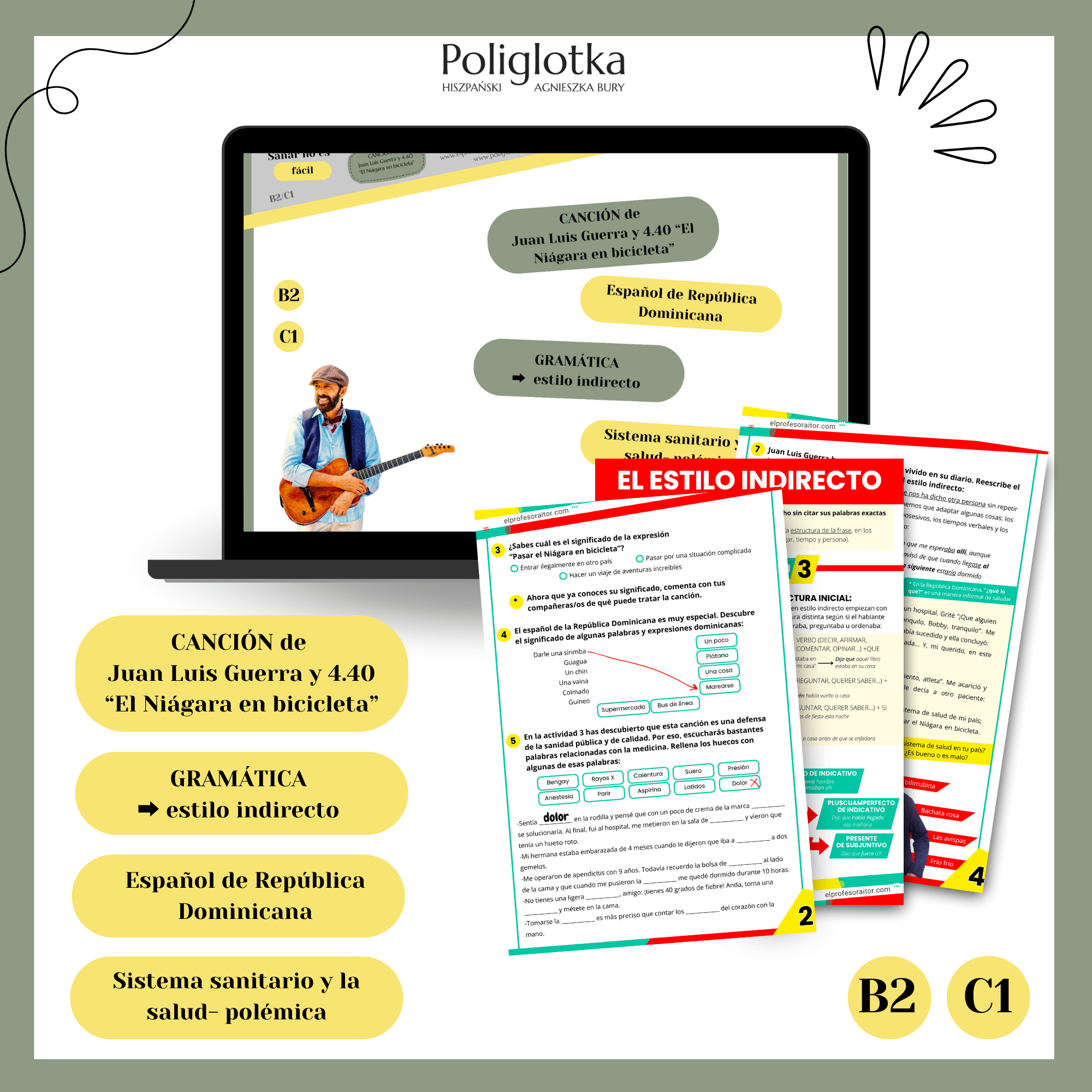 PACK 8 cuadernillos CANCIONES + GRAMÁTICA materiales didácticos para aprender español - obrazek 7