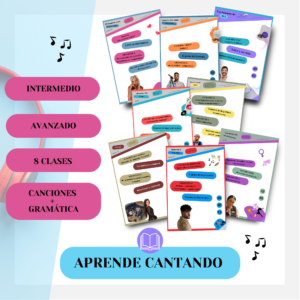 PACK 8 cuadernillos CANCIONES + GRAMÁTICA materiales didácticos para aprender español