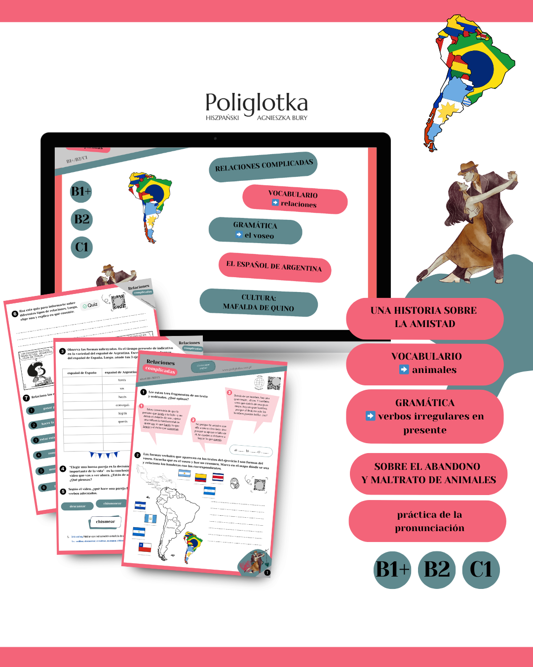 RELACIONES COMPLICADAS nivel B1+, B2. C1 MATERIAŁ DO NAUKI HISZPAŃSKIEGO